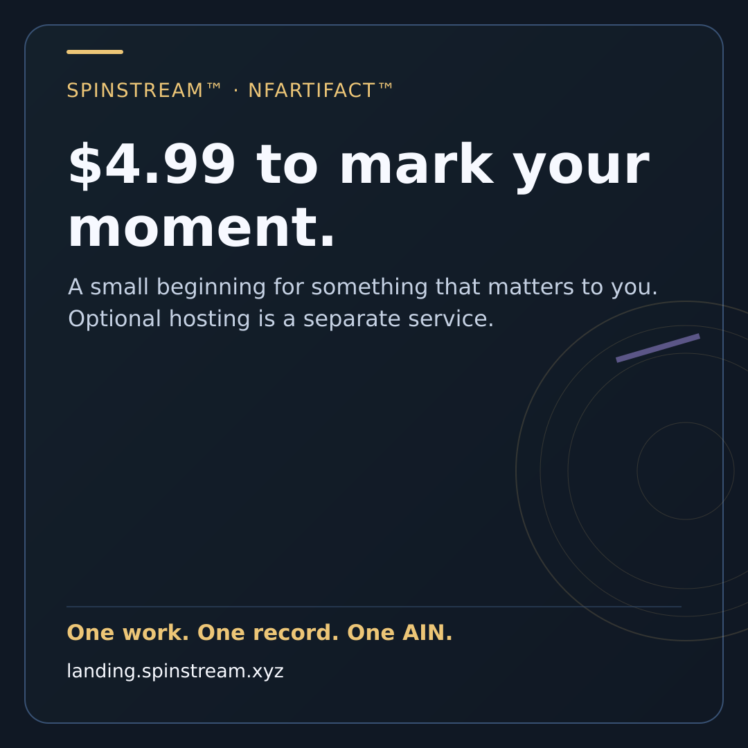 Day 02 · $4.99 to mark your moment. artwork