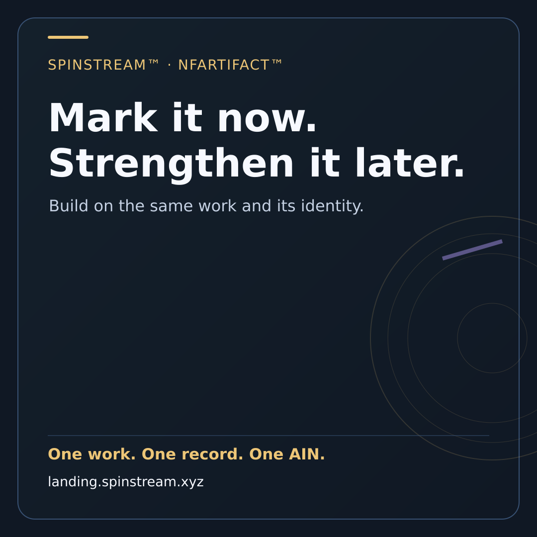 Day 11 · Mark it now. Strengthen it later. artwork