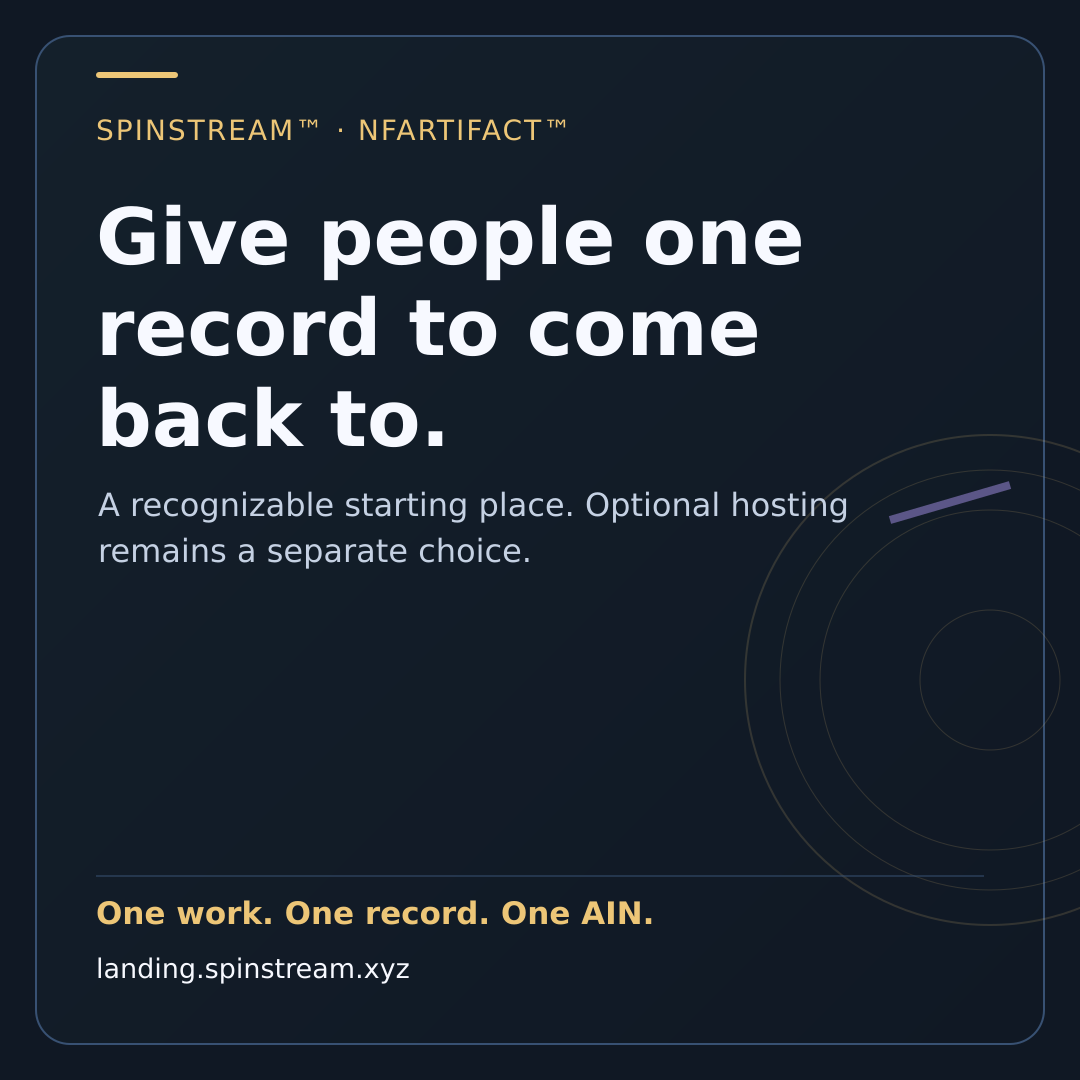 Day 20 · Give people one record to come back to. artwork